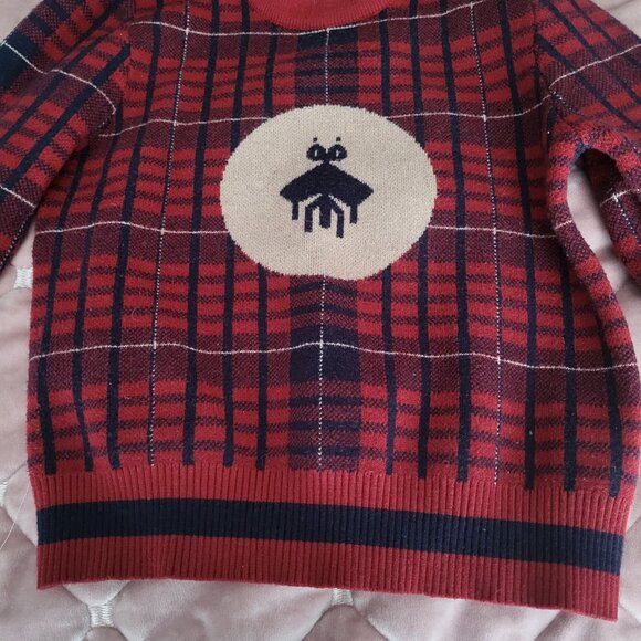 GUCCI Christmas Kids Childrens Plaid Sweater Size 10 100% Cotton - Picture 2 of 7
